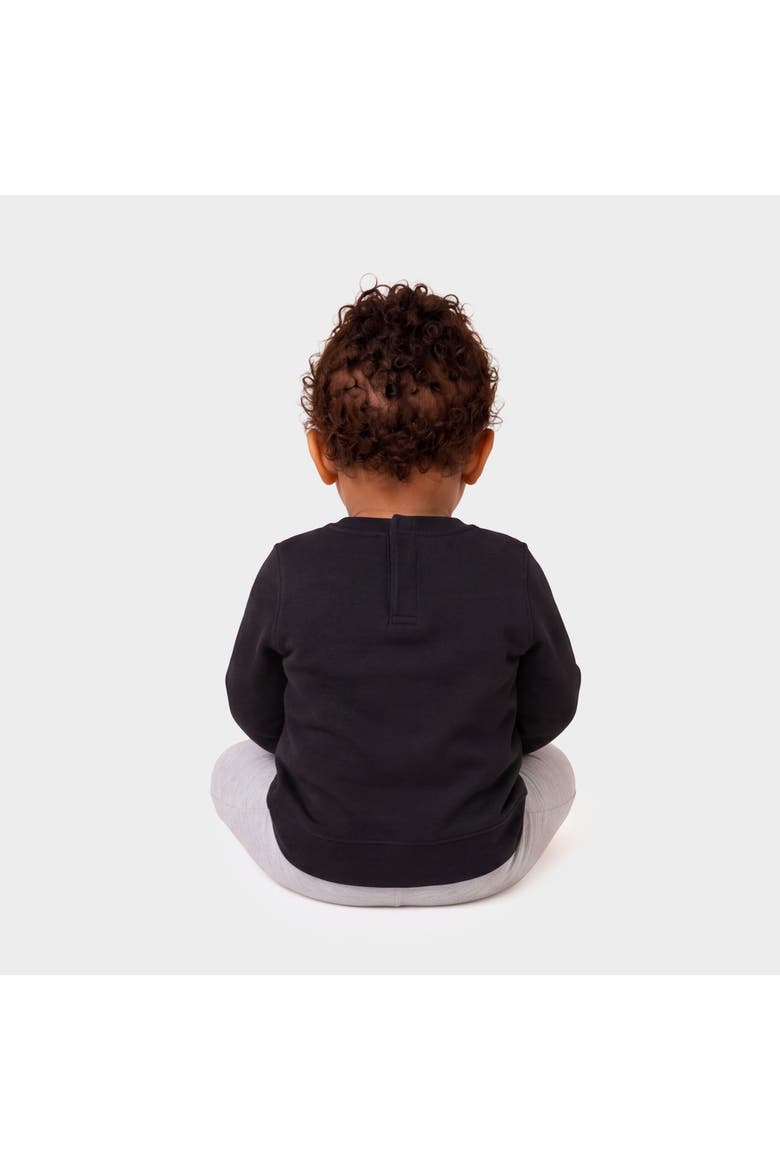 Sleigh All Day Stars Crew Fleece Sweatshirt Baby, Alternate, color, Black