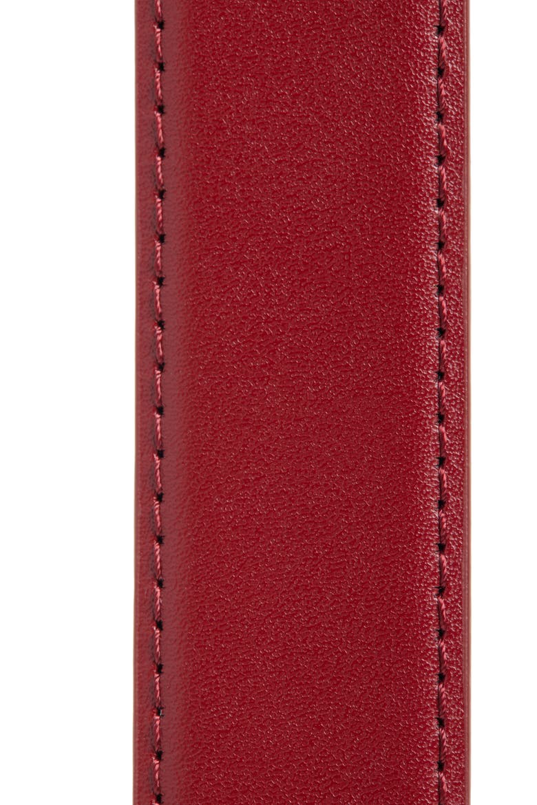 Leather Belt, Alternate, color, BURGUNDY