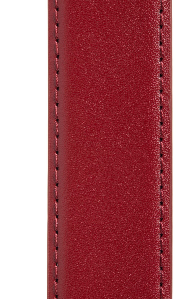 NORDSTROM RACK Leather Belt, Alternate, color, Burgundy