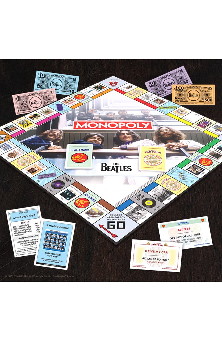 Monopoly The Beatles Strategy Board Game, Alternate, color, Multicolored