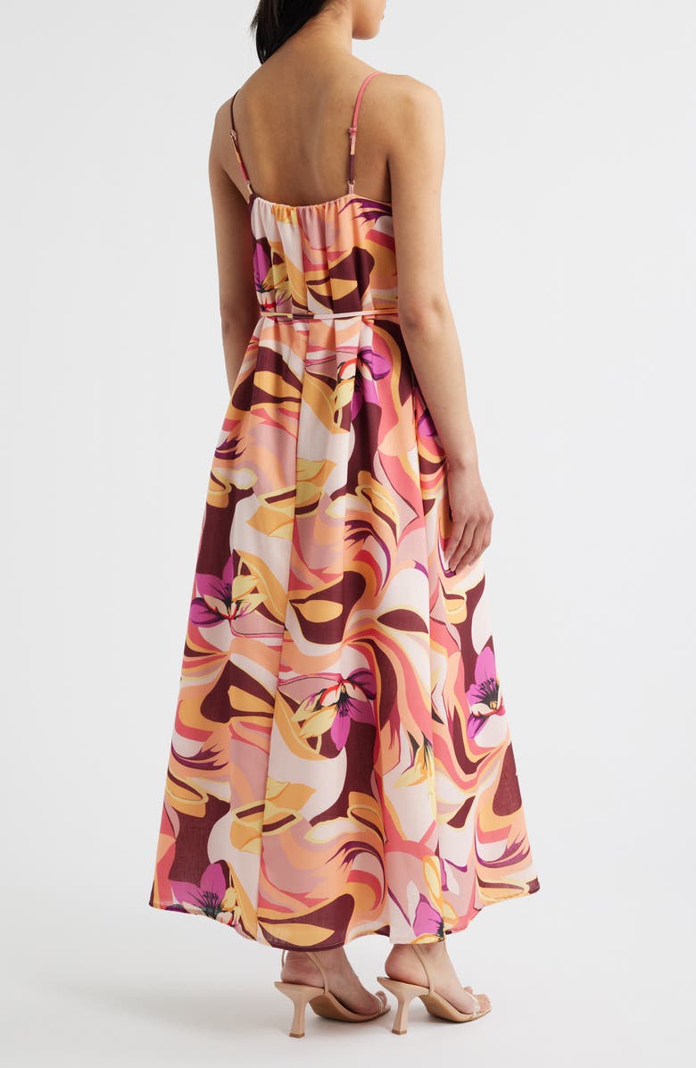 Sam Edelman Palm Royal Maxi Sundress, Alternate, color, Yellow Multi