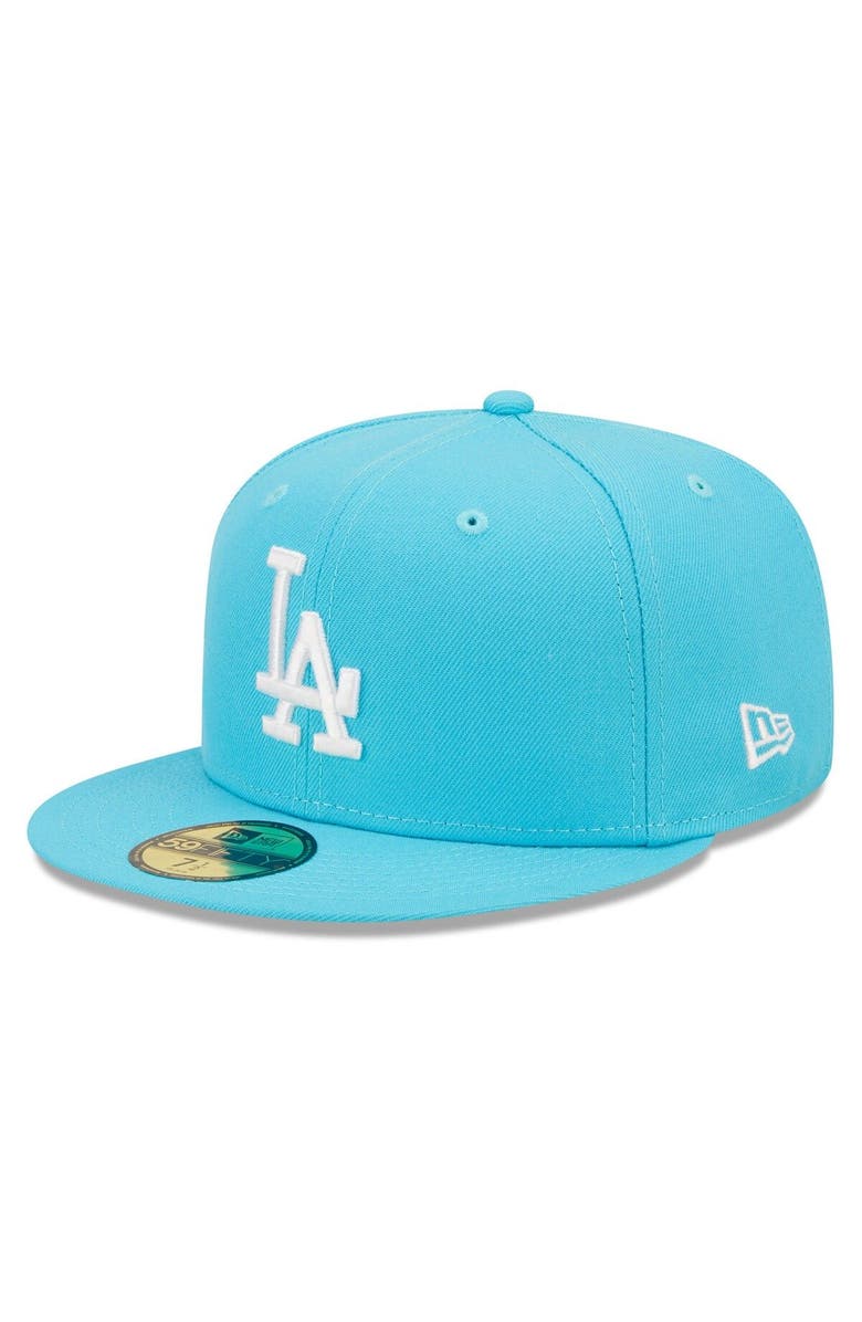 New Era Men's New Era Blue Los Angeles Dodgers Vice Highlighter Logo 59FIFTY Fitted Hat, Main, color, 
