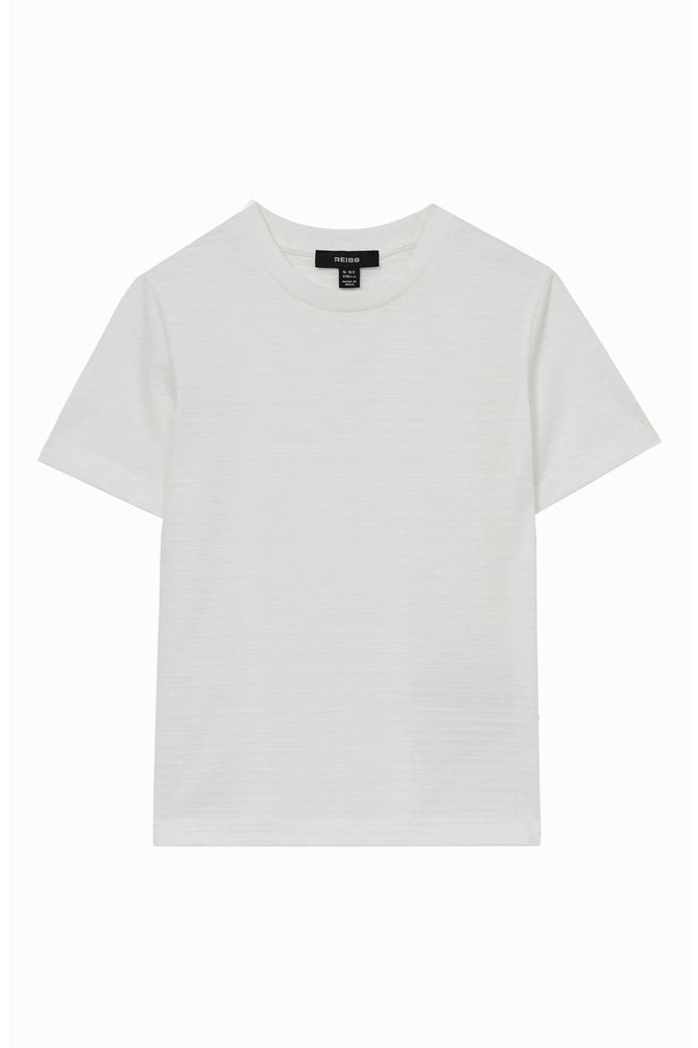 Kids' Jacquard Stripe T-Shirt, Main, color, WHITE