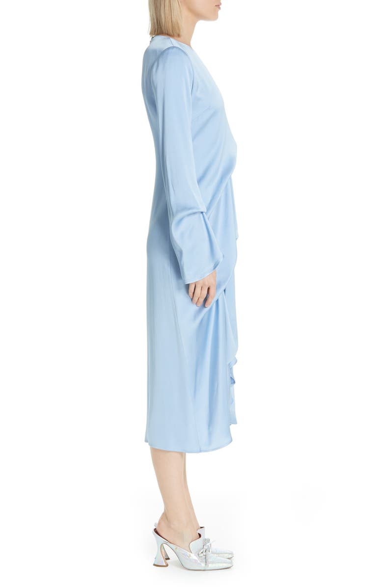 Sies Marjan Noemi Satin Pickup Detail Midi Dress, Alternate, color, 