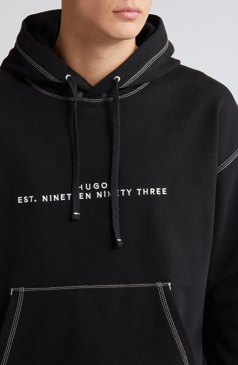 HUGO Dantaloup Embroidered Logo Pullover Hoodie, Alternate, color, 