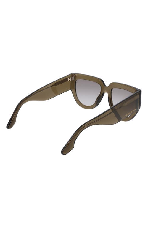 Victoria Beckham 53mm Classic Logo Tea Cup Sunglasses In Green