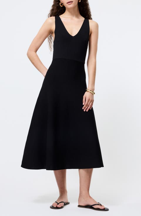 Knit Fit & Flare Midi Dress