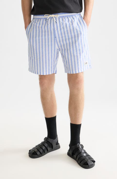 Stripe Midlength Swim Trunks