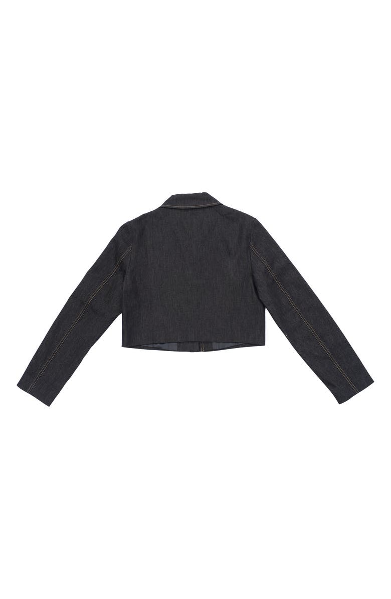 Bayeas Patrick Crop Denim Jacket, Alternate, color, Rinse Wash