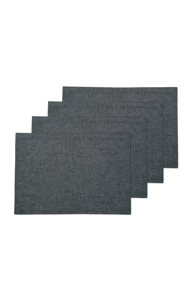 Solino Home Linen Placemats - Athena, Main, color, Charcoal Grey