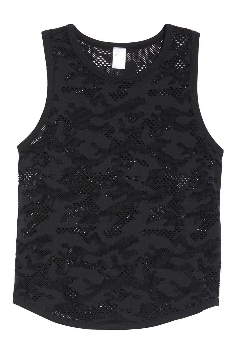 Camo Seamless Tank, Alternate, color, BLACK