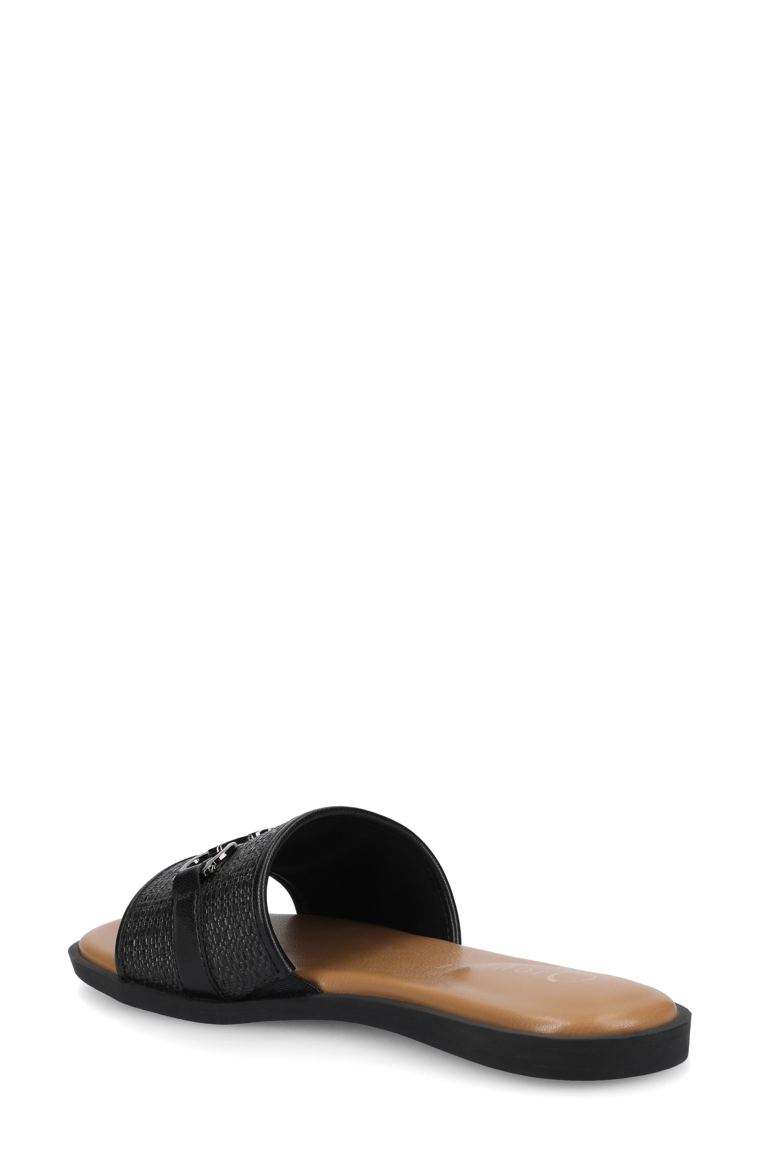 Journee Collection Priya Slide Sandal, Alternate, color, Black