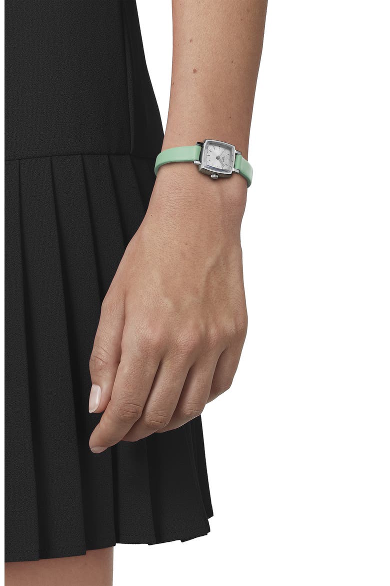 Lovely Summer Leather Strap Watch & Interchangeable Straps Set, 20mm, Alternate, color, MINT GREEN