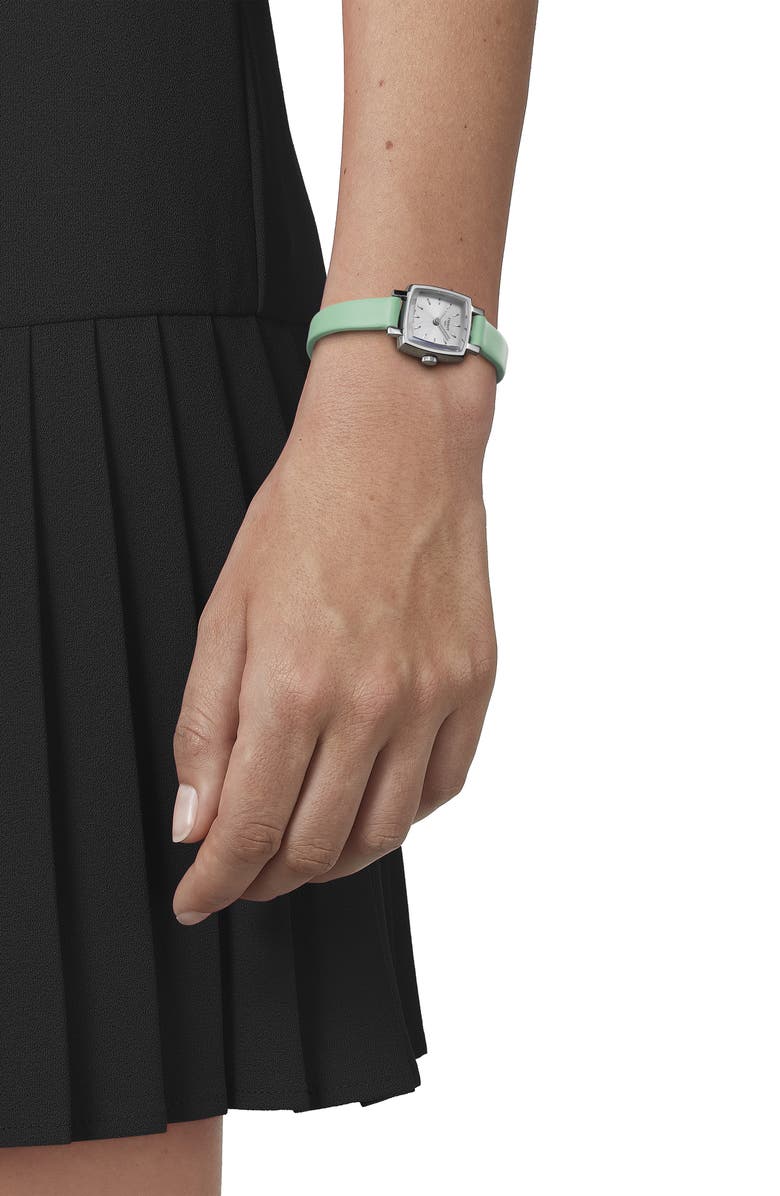 Tissot Lovely Summer Leather Strap Watch & Interchangeable Straps Set, 20mm, Alternate, color, Mint Green