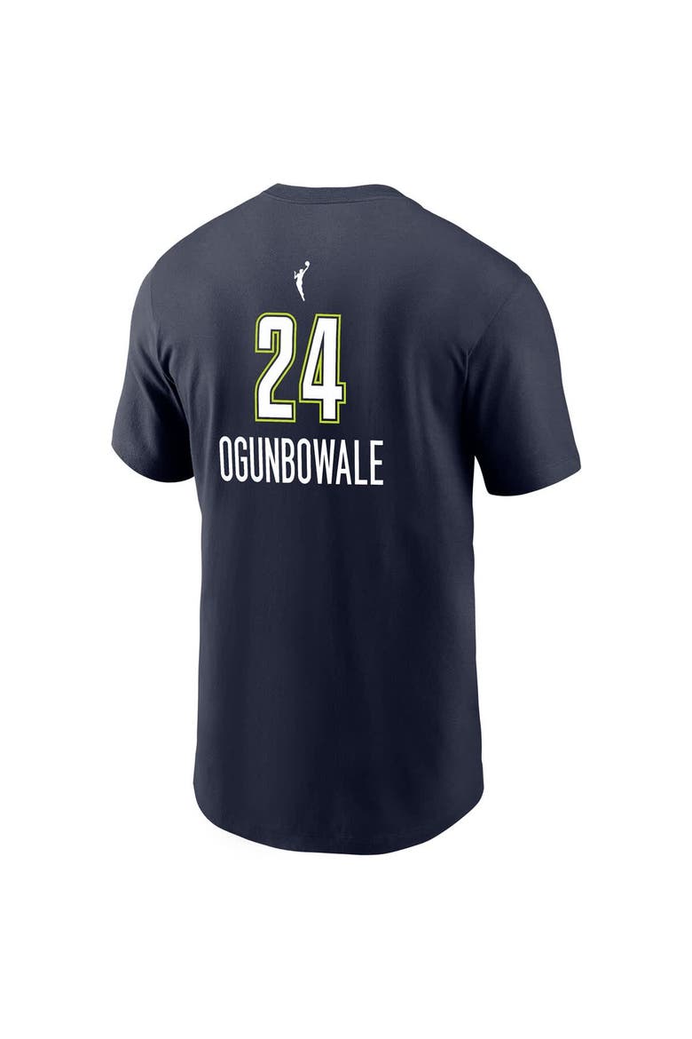 Men's Nike Arike Ogunbowale Navy Dallas Wings Explorer Edition Name & Number T-Shirt, Alternate, color, Navy