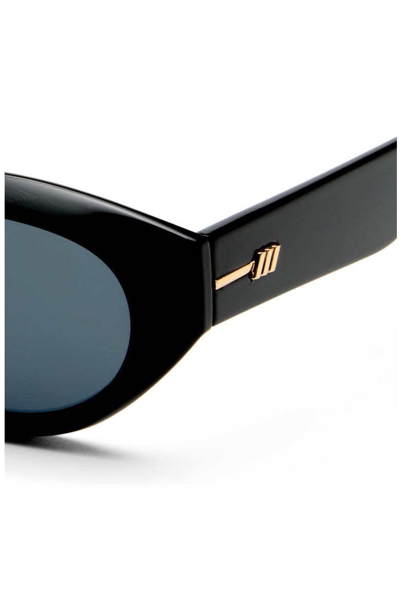 Le Bijou 55mm Oval Sunglasses, Alternate, color, BLACK / SMOKE MONO