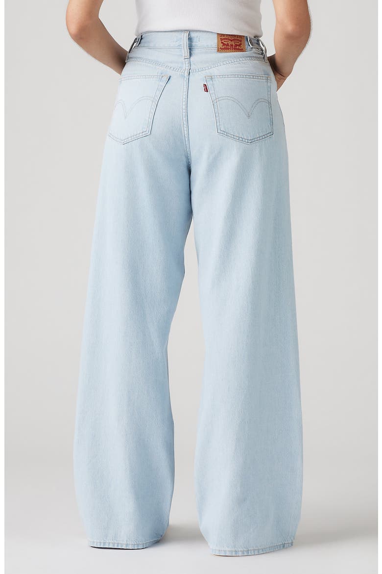 Cinch High Waist Baggy Wide Leg Jeans, Alternate, color, NEVER GOING TO CHANGE