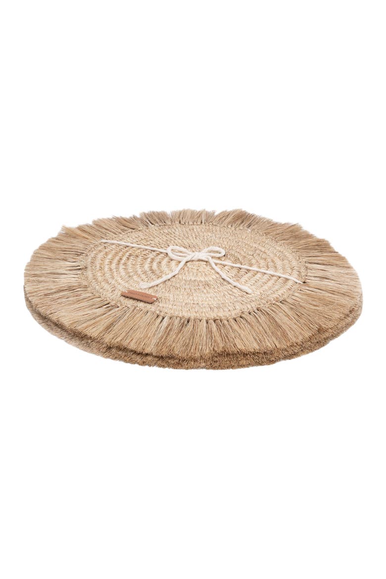 Fique Fringe Placemats Set of 4, Alternate, color, Natural