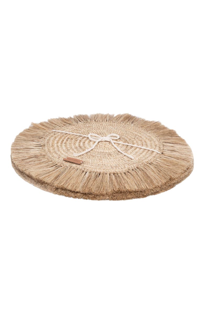 Tallo de Olivo Fique Fringe Placemats Set of 4, Alternate, color, Natural