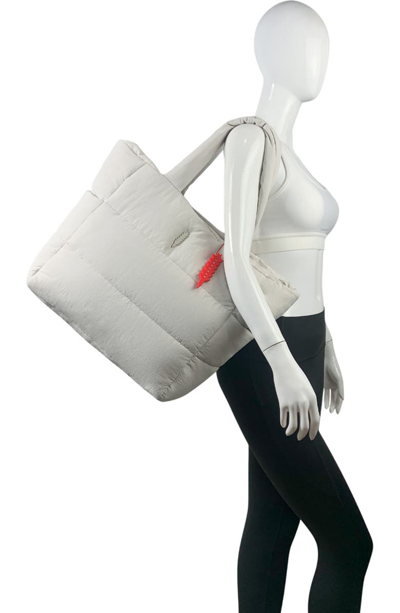 Thacker Quinn Quilted Nylon Tote, Alternate, color, Linen