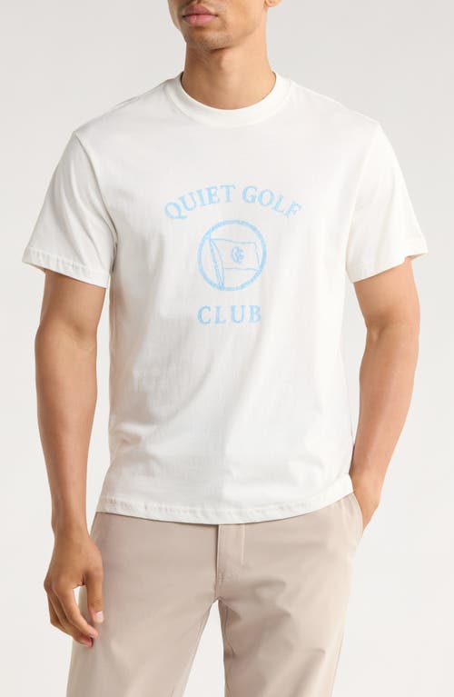 Quiet Golf Bay Club Cotton Graphic T-Shirt in White 