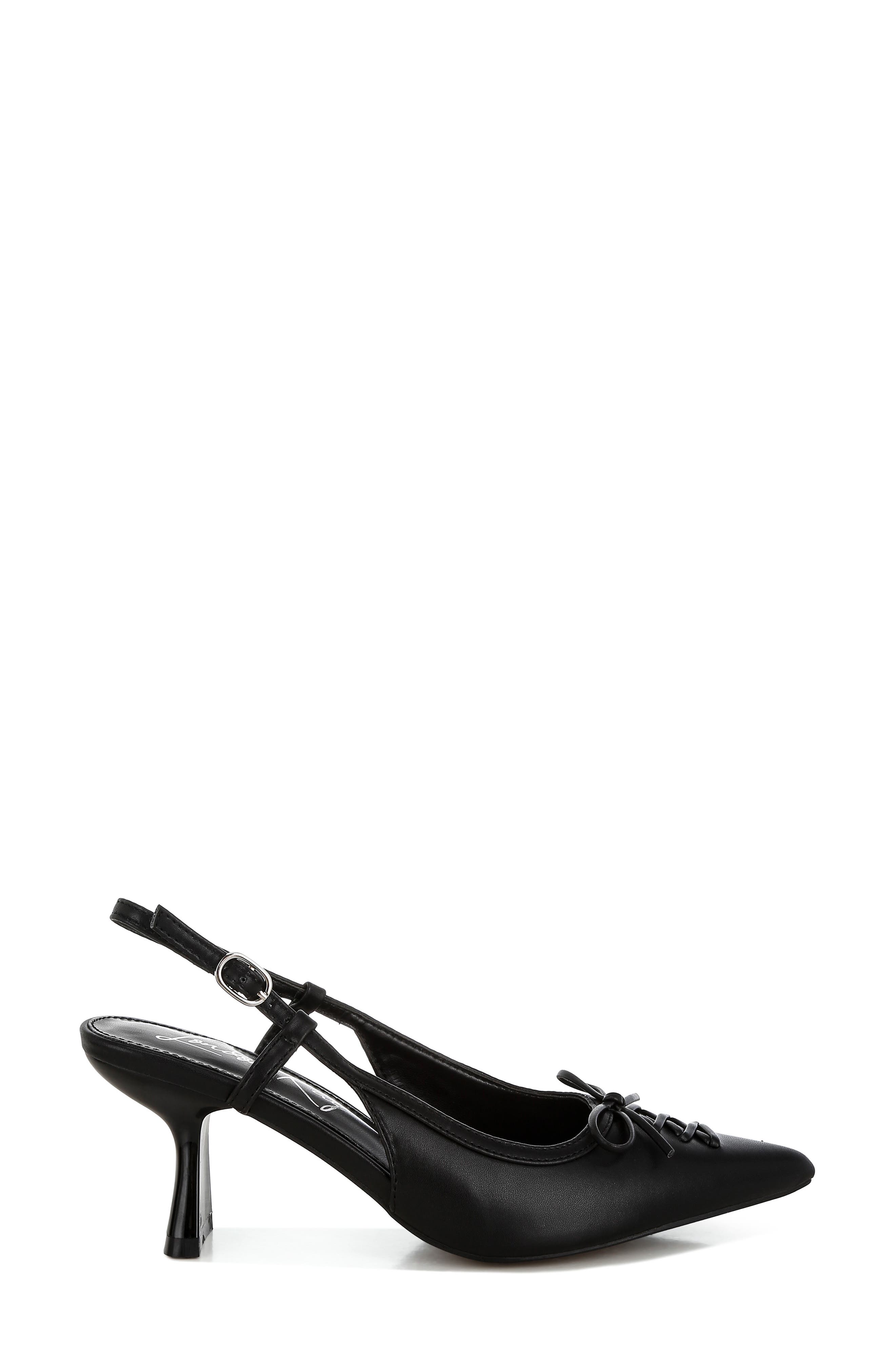 LONDON RAG Danvers Pointed Toe Slingback Pump, Alternate, color, Black