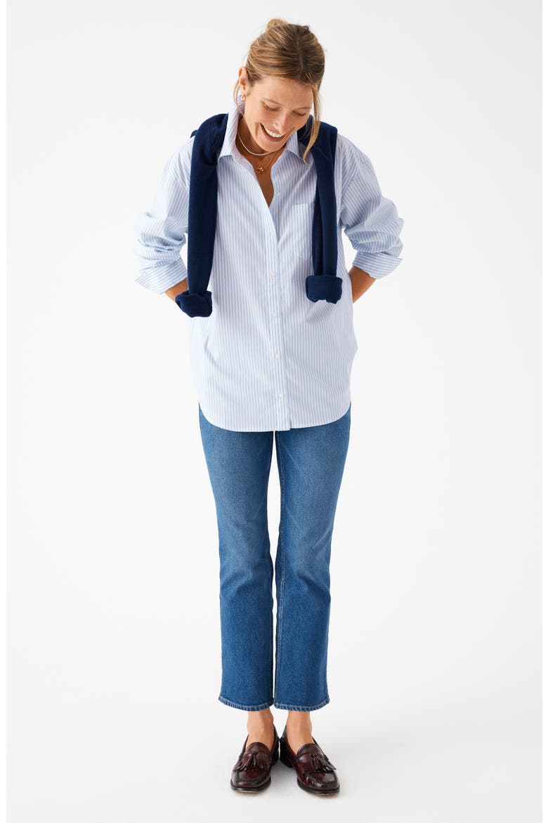 Birdie Stretch Cotton Button-Up Shirt, Alternate, color, J456 JAKE