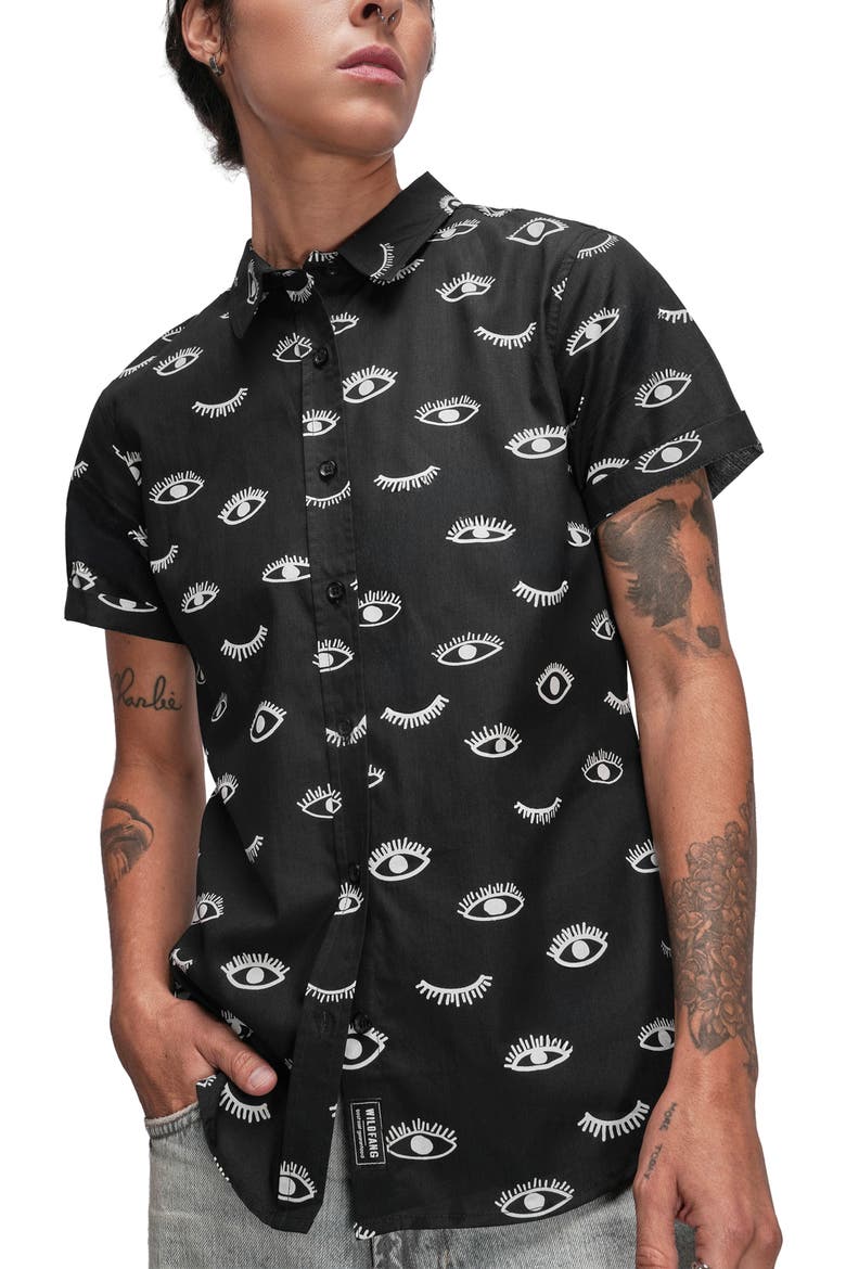 The Essential Button Up, Alternate, color, WINK BLACK