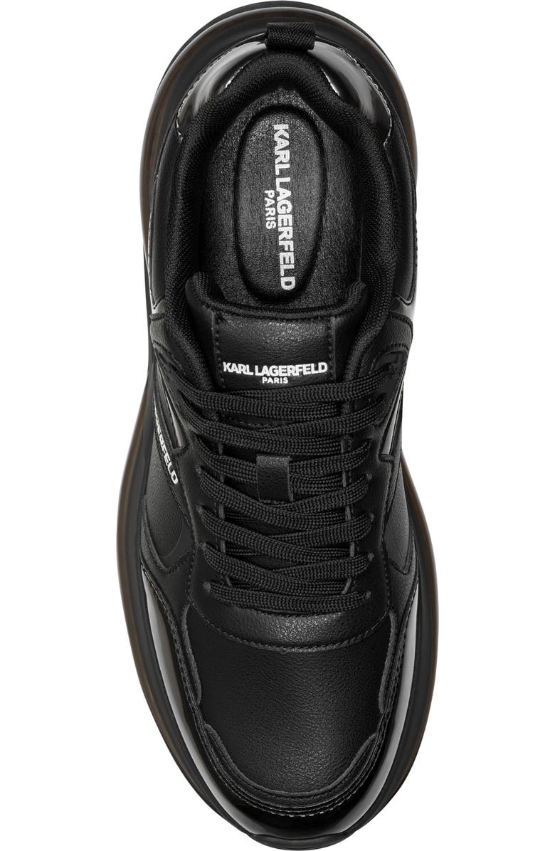 KARL LAGERFELD PARIS Nino Mixed Media Sneaker, Alternate, color, Black