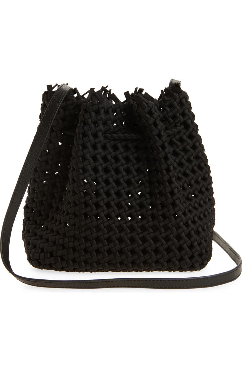 NAGHEDI Medium Mallorca Bucket Bag, Alternate, color, Onyx