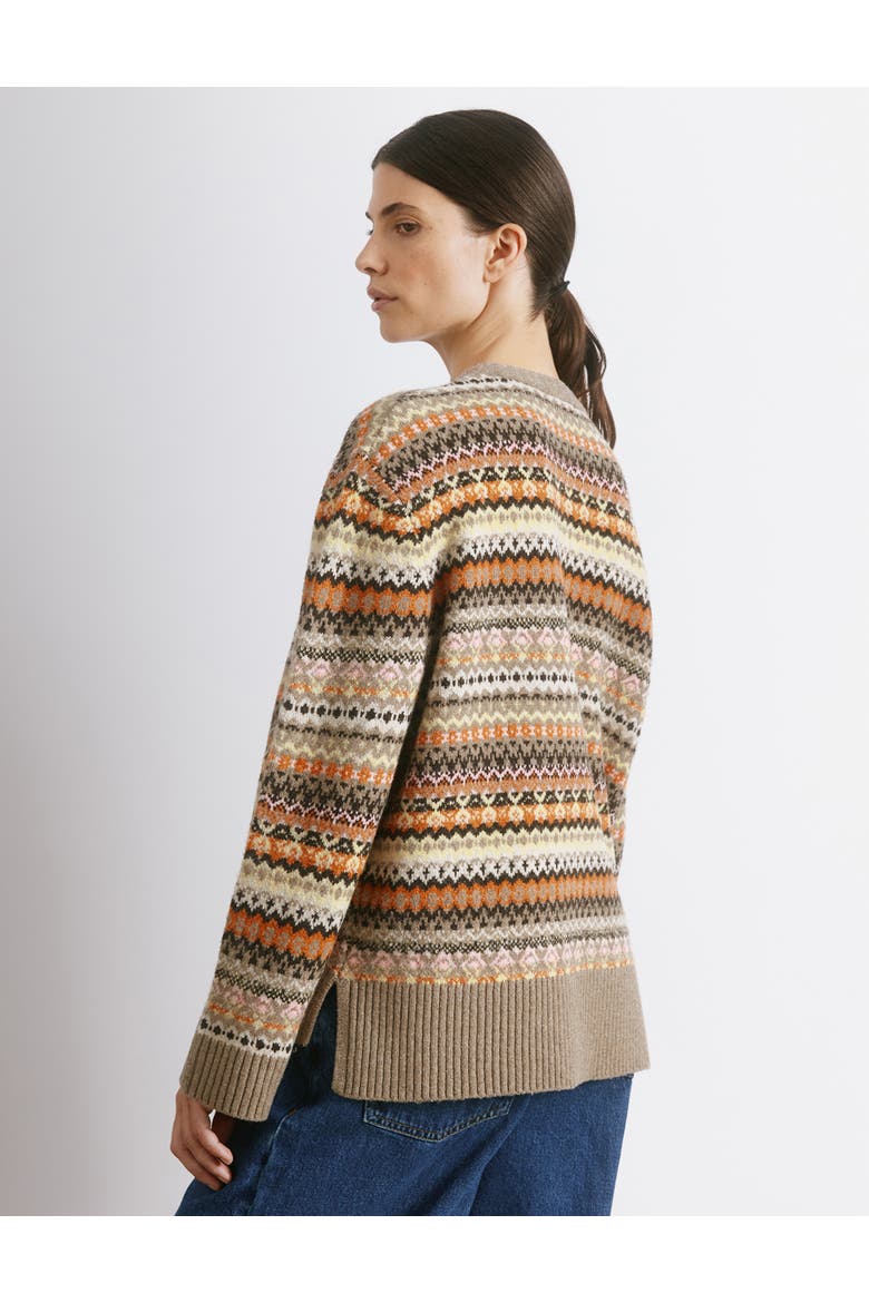 Fair Isle Long Sleeve Crew Neck Sweater, Alternate, color, Neutral
