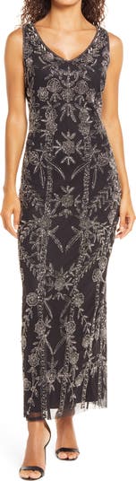 Pisarro Nights Beaded Mesh Gown | Nordstrom Pisarro Nights Beaded Mesh Gown | Nordstrom