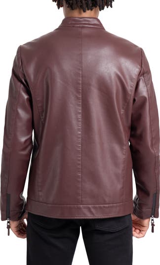 Faux Leather Racing Jacket