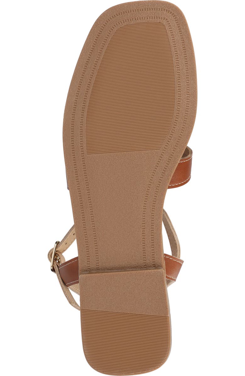 Journee Collection Bridey Sandal, Alternate, color, Cognac