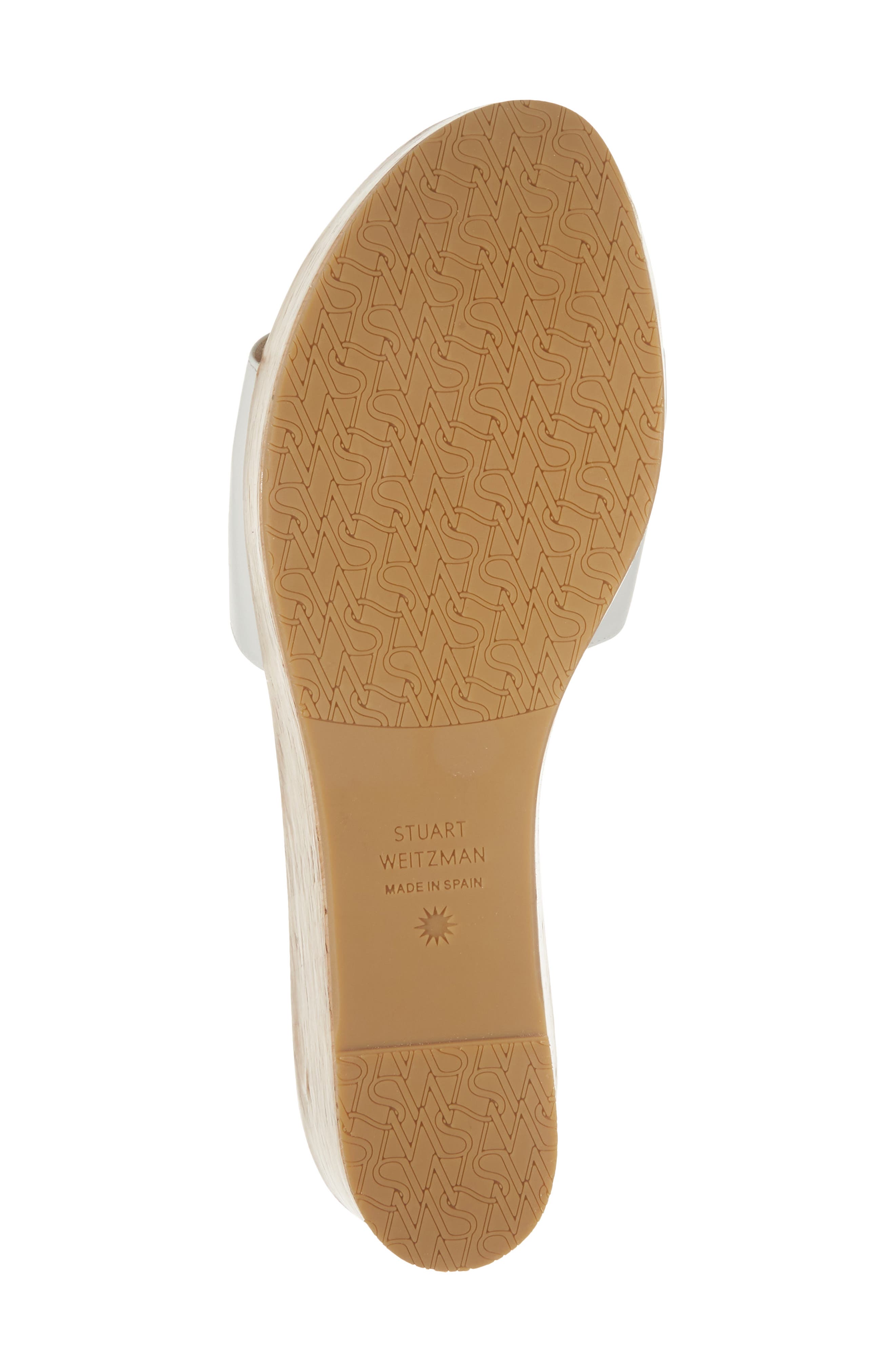 Stuart Weitzman Summer Wedge Sandal, Alternate, color, White.