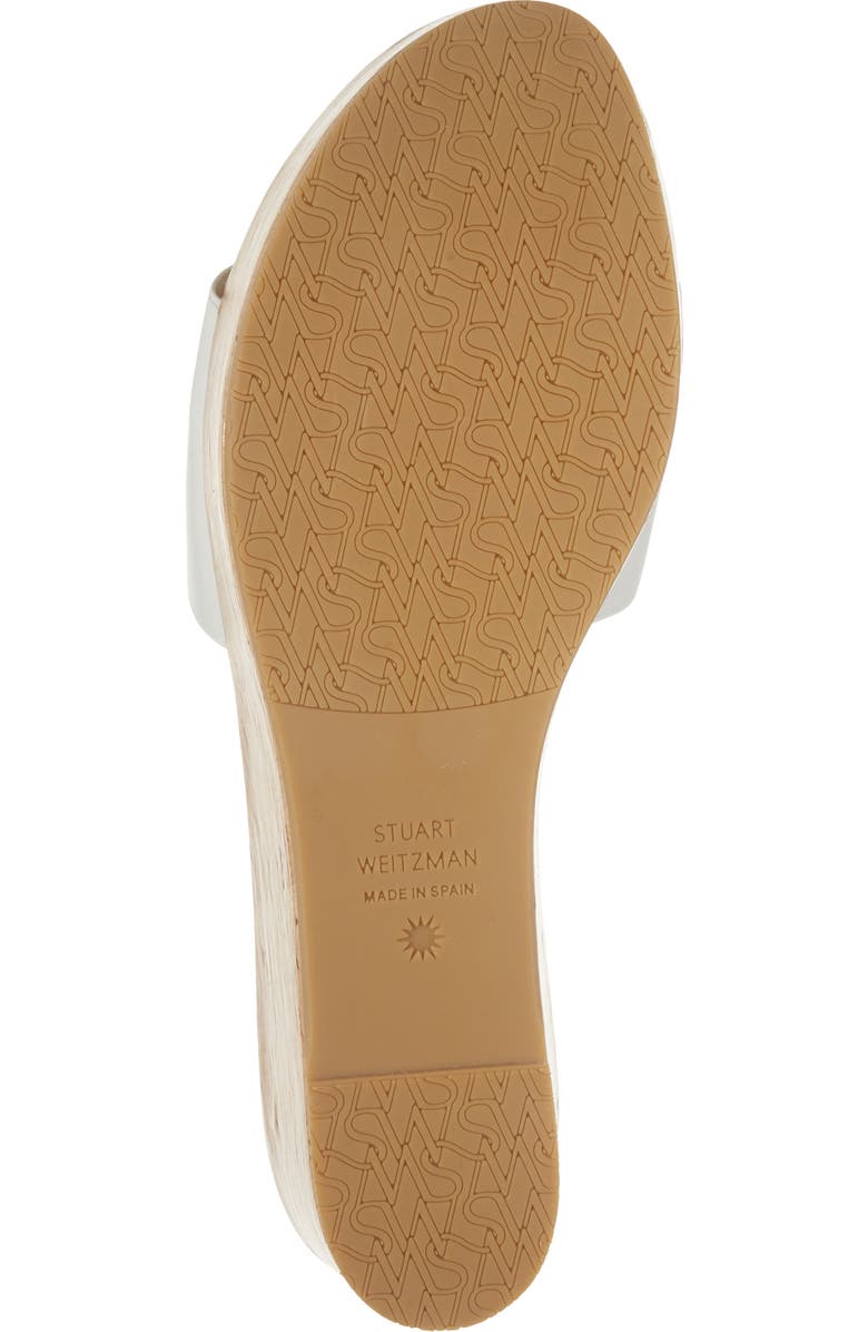 Stuart Weitzman Summer Wedge Sandal, Alternate, color, White.