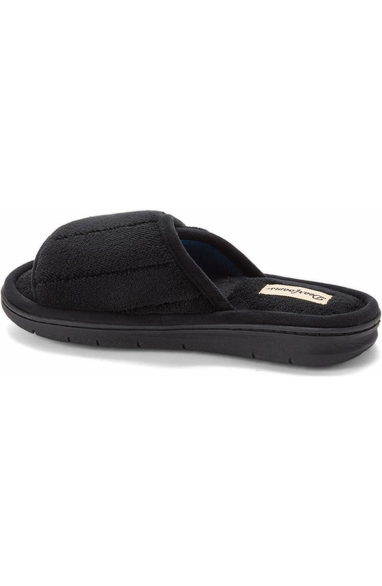 DEARFOAMS Mickey Terry Adjustable Shower Slide Slipper, Alternate, color, Black
