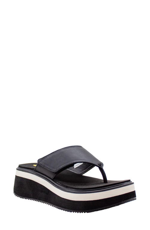 Volatile Shitake Platform Wedge Sandal In Black