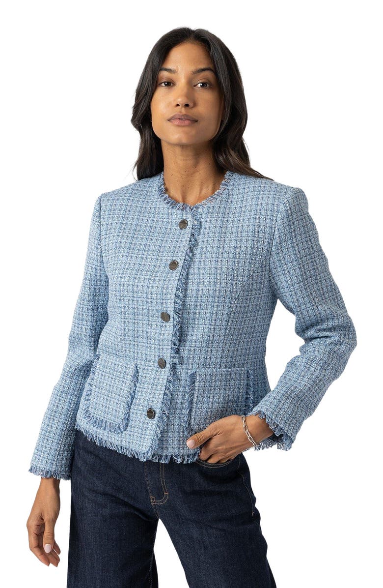 Saint + Sofia Ashby Jacket, Main, color, Pale Blue