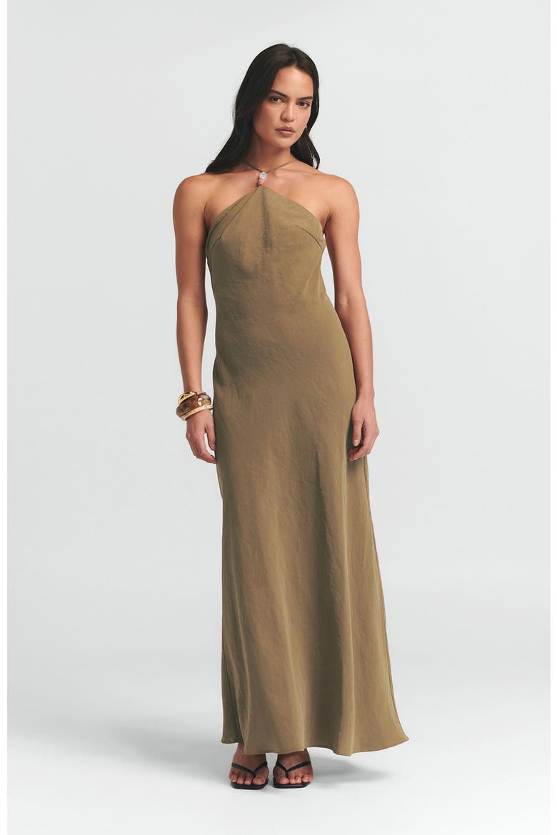 Anais Slip Dress, Alternate, color, Taupe