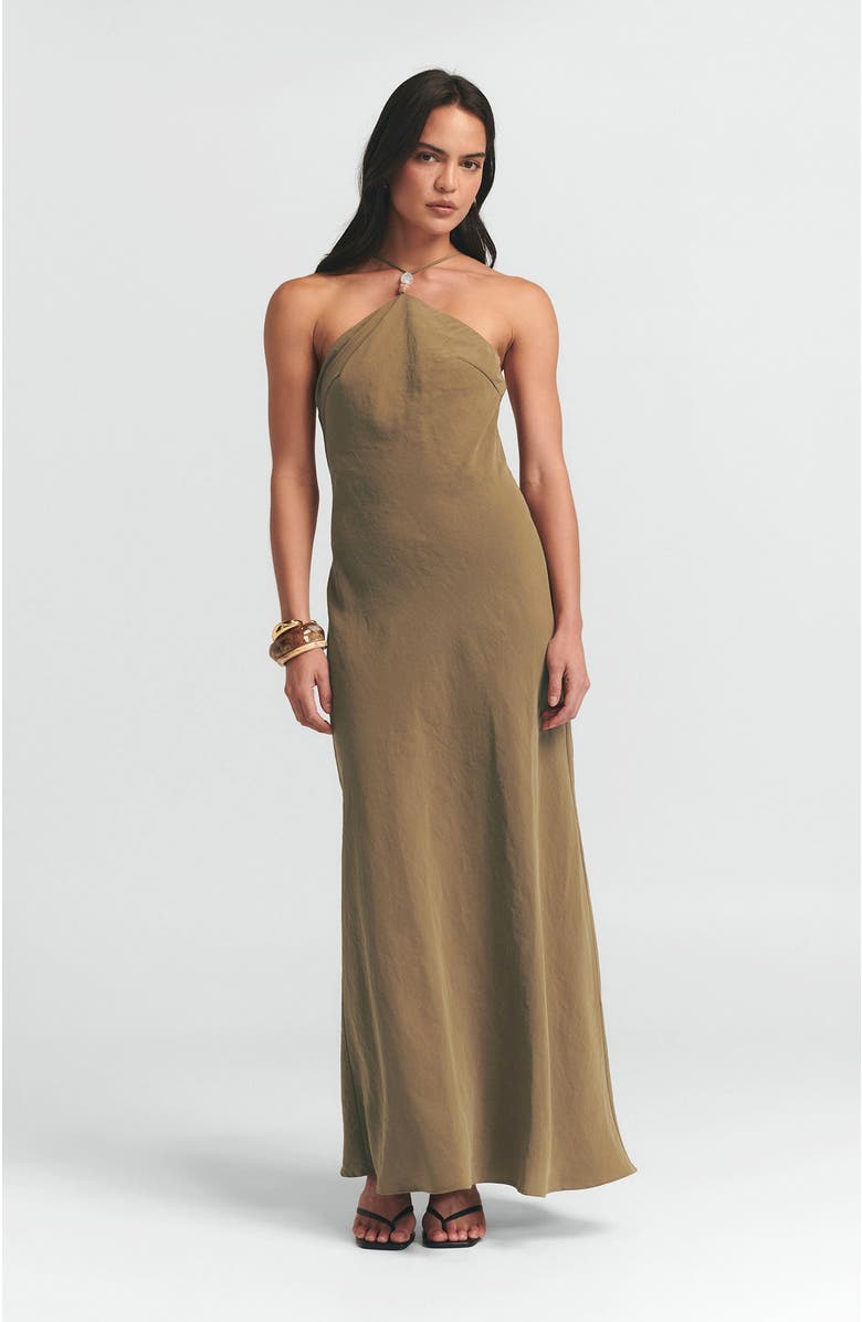 ST MRLO Anais Slip Dress, Alternate, color, Taupe