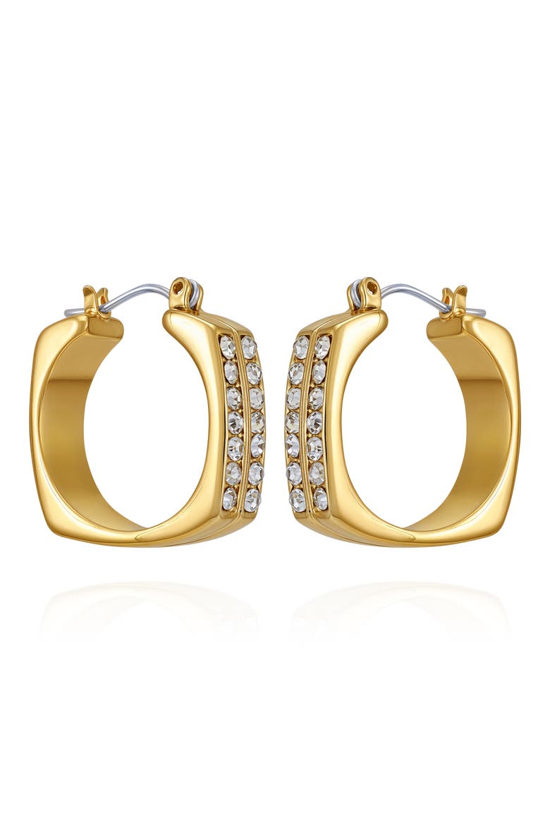 Crystal Hoop Earrings, Alternate, color, GOLD