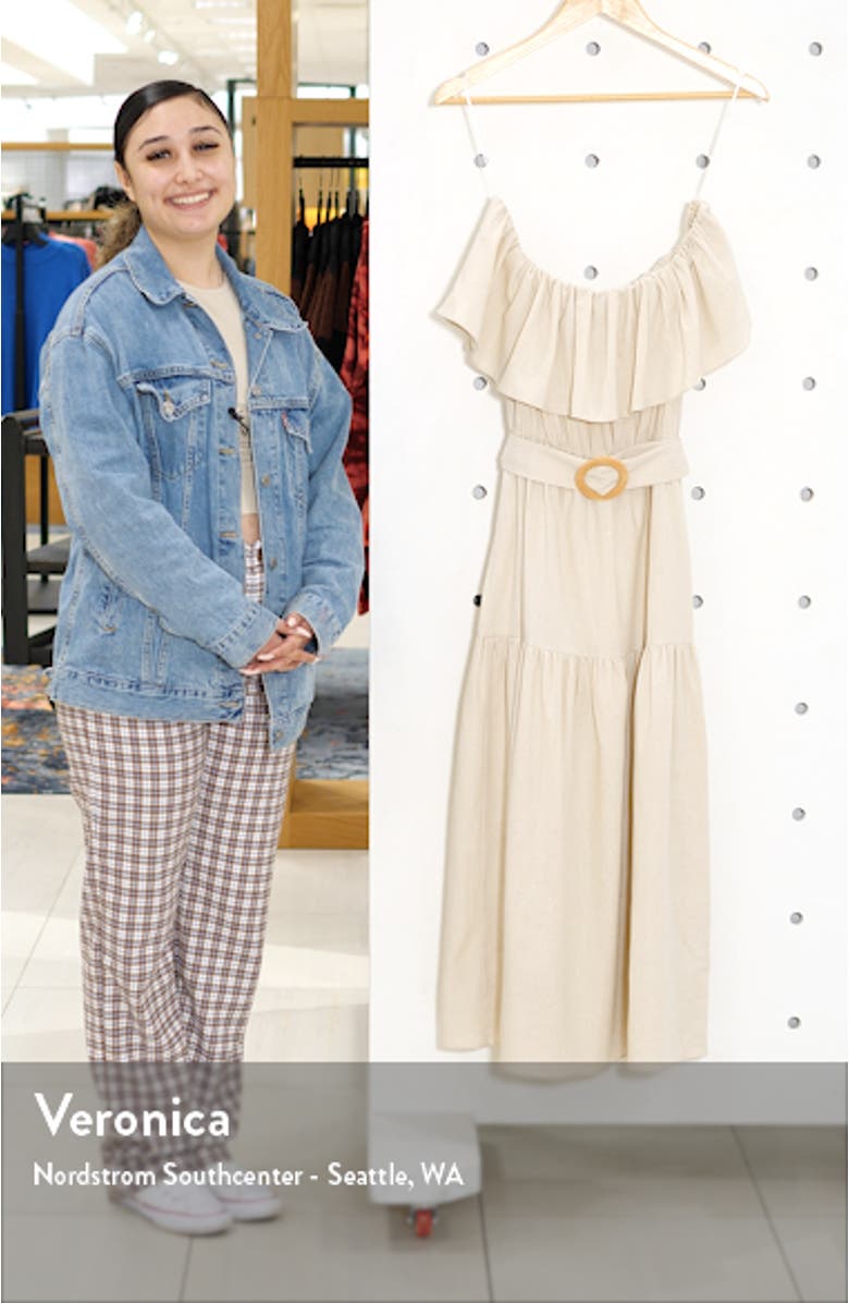 Belted Off the Shoulder Midi Dress, sales video thumbnail