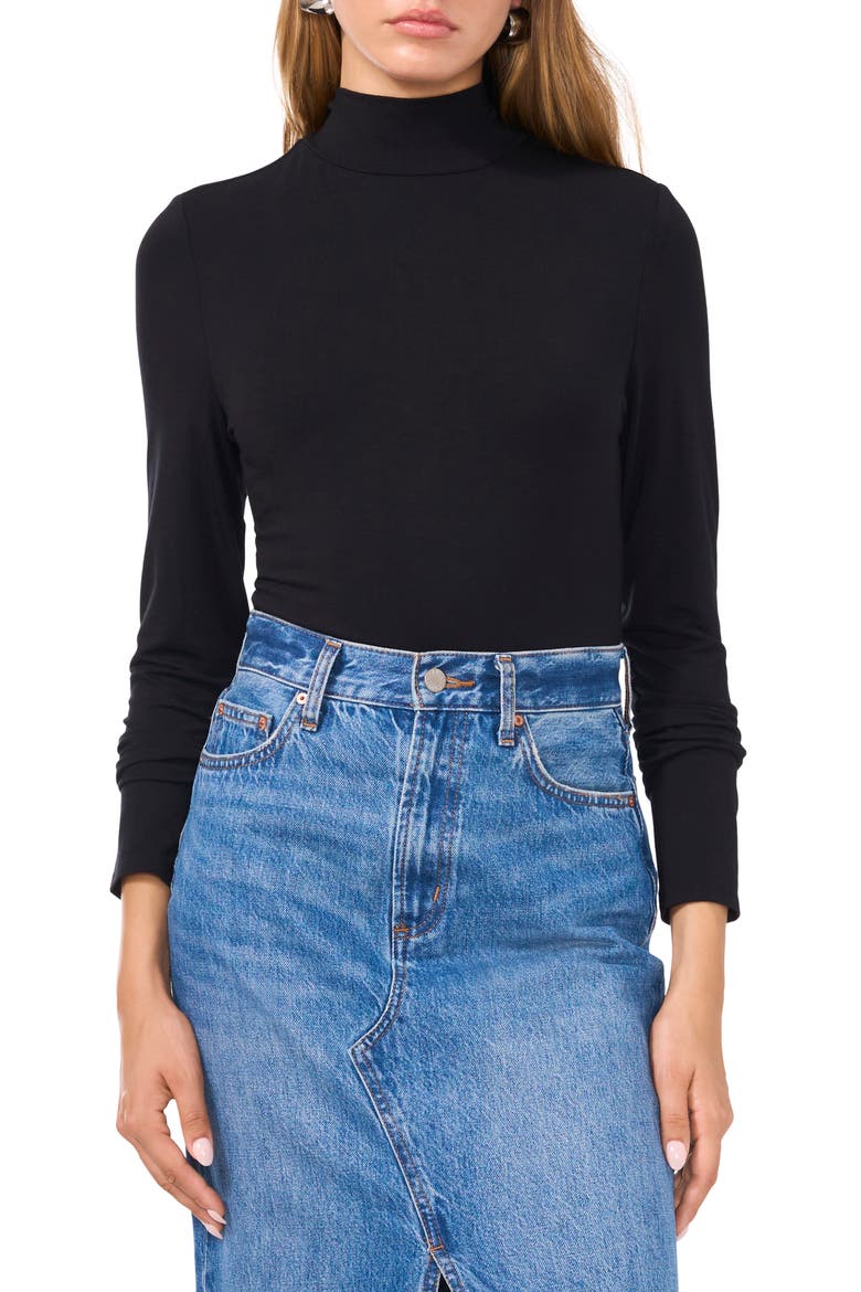 Mock Neck Top, Main, color, RICH BLACK