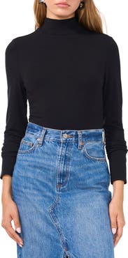 1.STATE Mock Neck Top