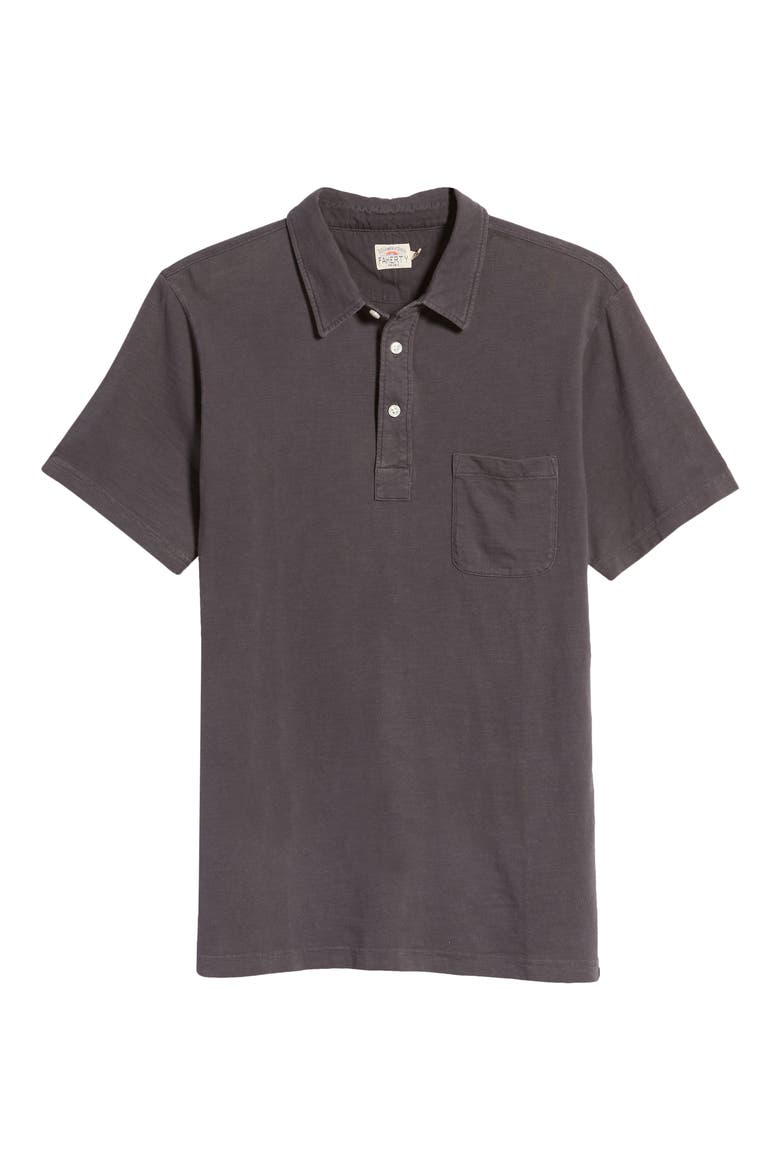 Sunwashed Organic Cotton Polo, Alternate, color, WASHED BLACK