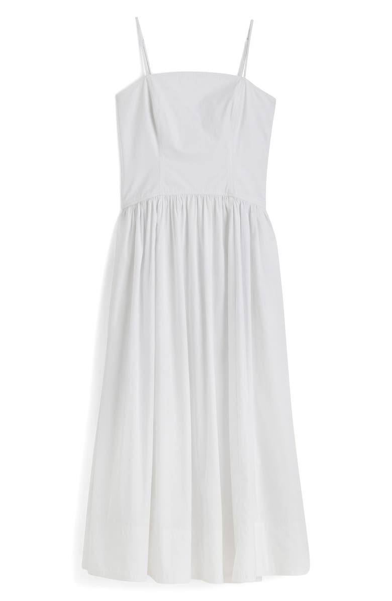 Seamed Poplin Midi Sundress