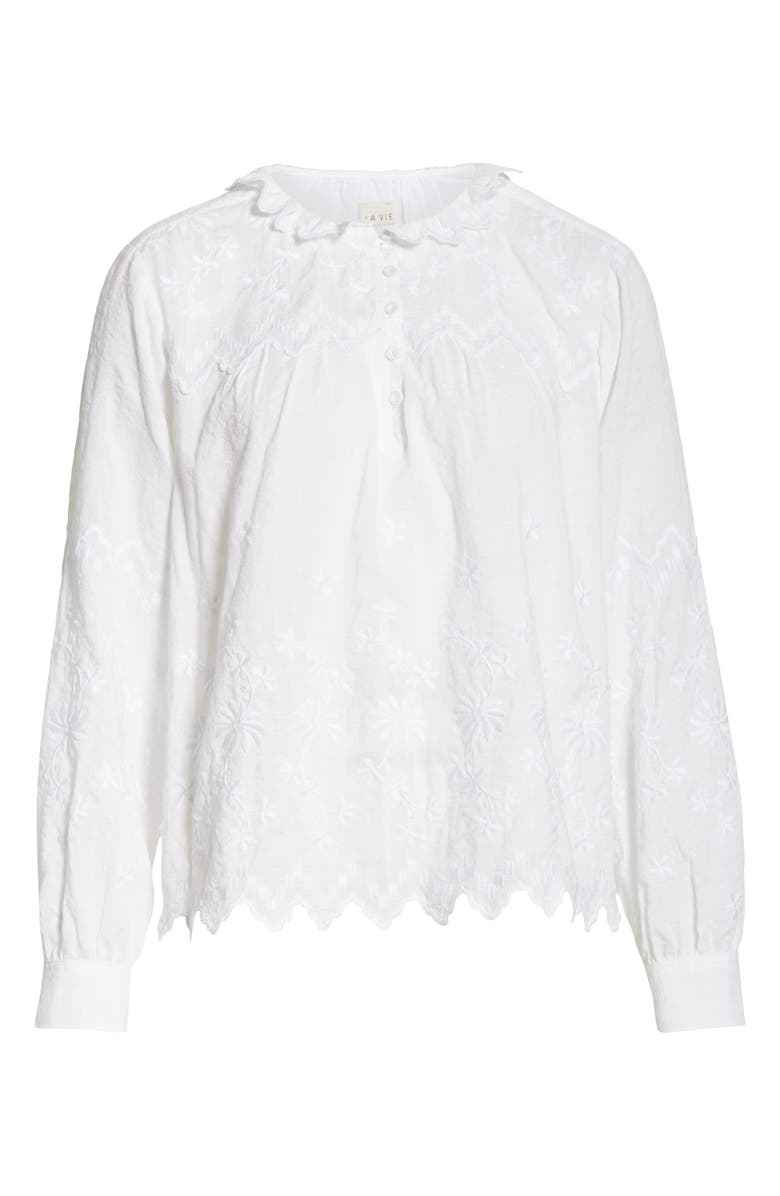 La Vie Rebecca Taylor Embroidered Voile Top, Alternate, color,