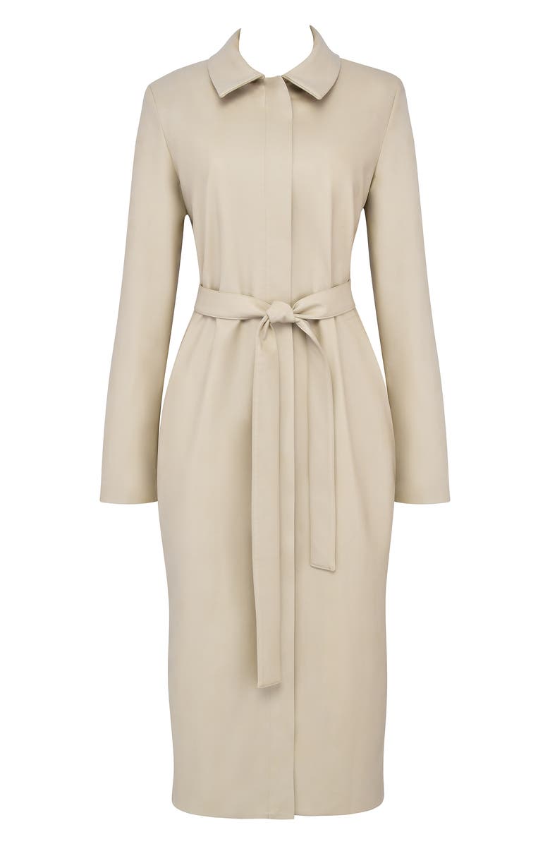 HOUSE OF CB Ariel Faux Leather Coat, Alternate, color, 