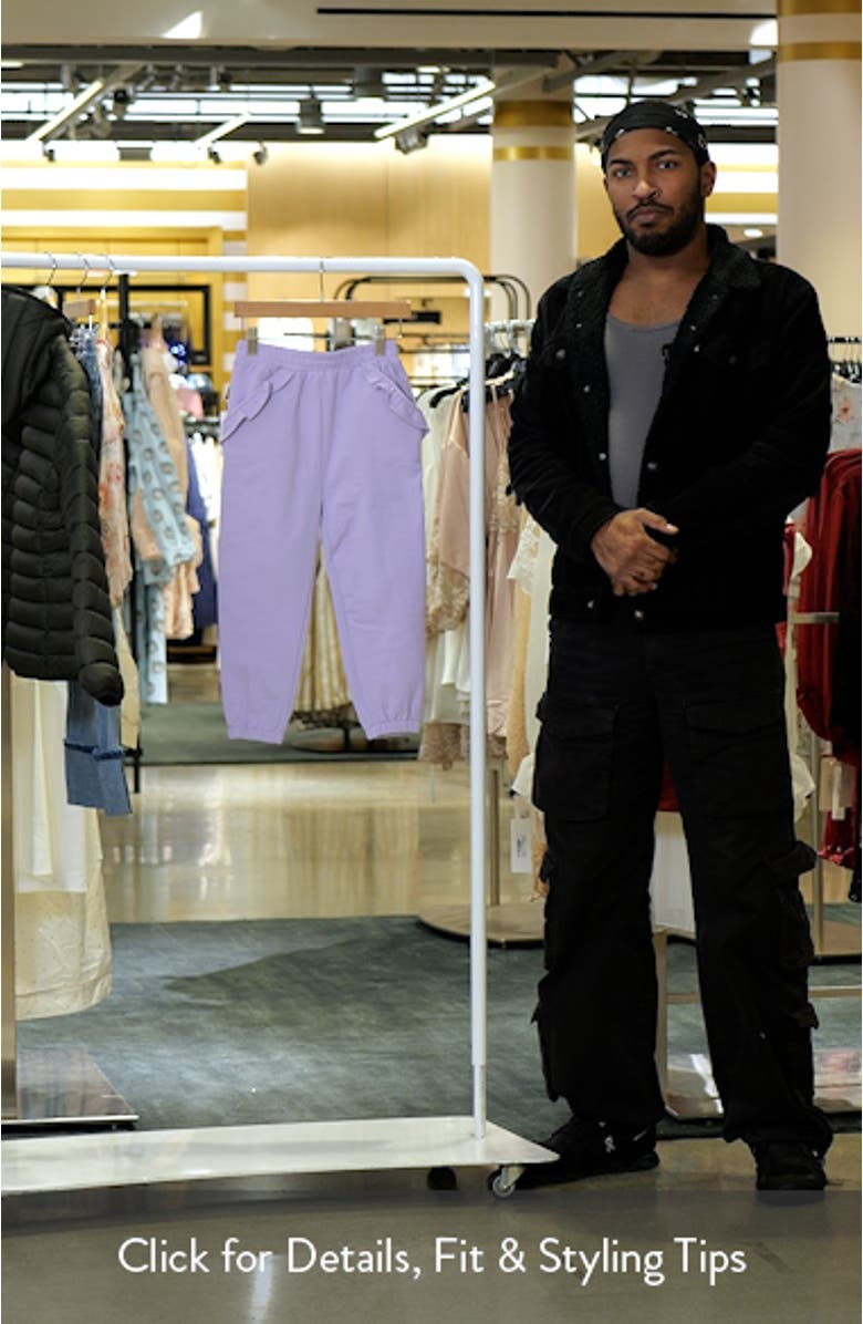 Kids' Frill Pocket Cotton Sweatpants, sales video thumbnail